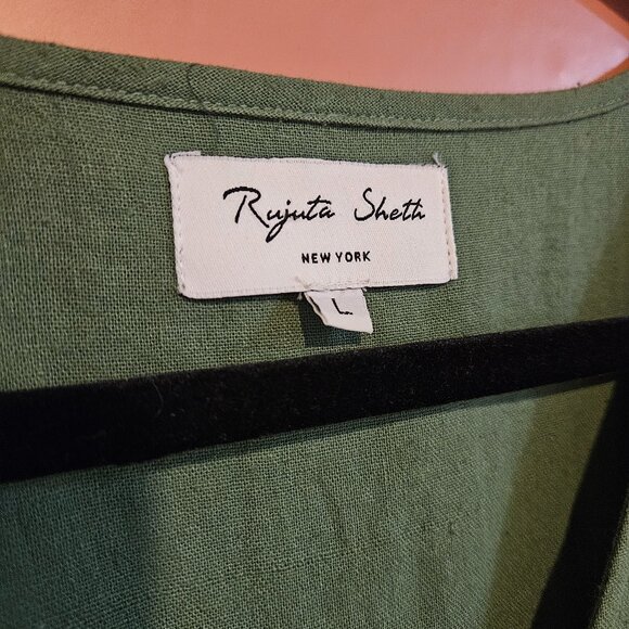 Green wrap jumpsuit - Picture 1 of 4